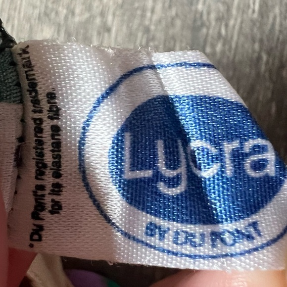 Vintage Lycra by DuPont tropical Shimmery metallic floral print swimsuit Size s - Picture 8 of 10